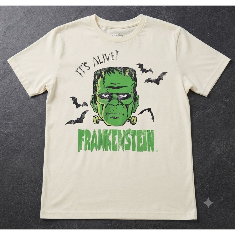Universal Monsters Kids XL 14 Frankenstein Graphic Tee White Halloween Spooky